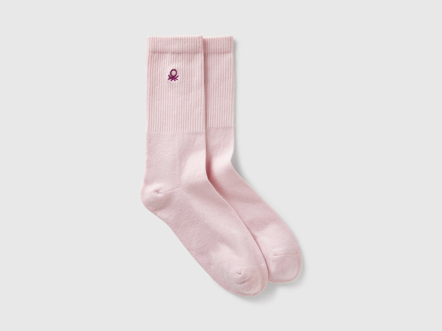 Calzini sportivi in misto cotone stretch da uomo rosa | Benetton Outlet