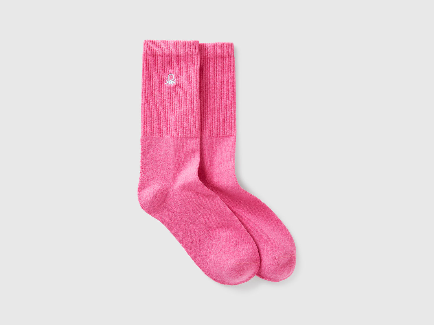 Calzini sportivi in misto cotone stretch da uomo fucsia | Benetton Outlet
