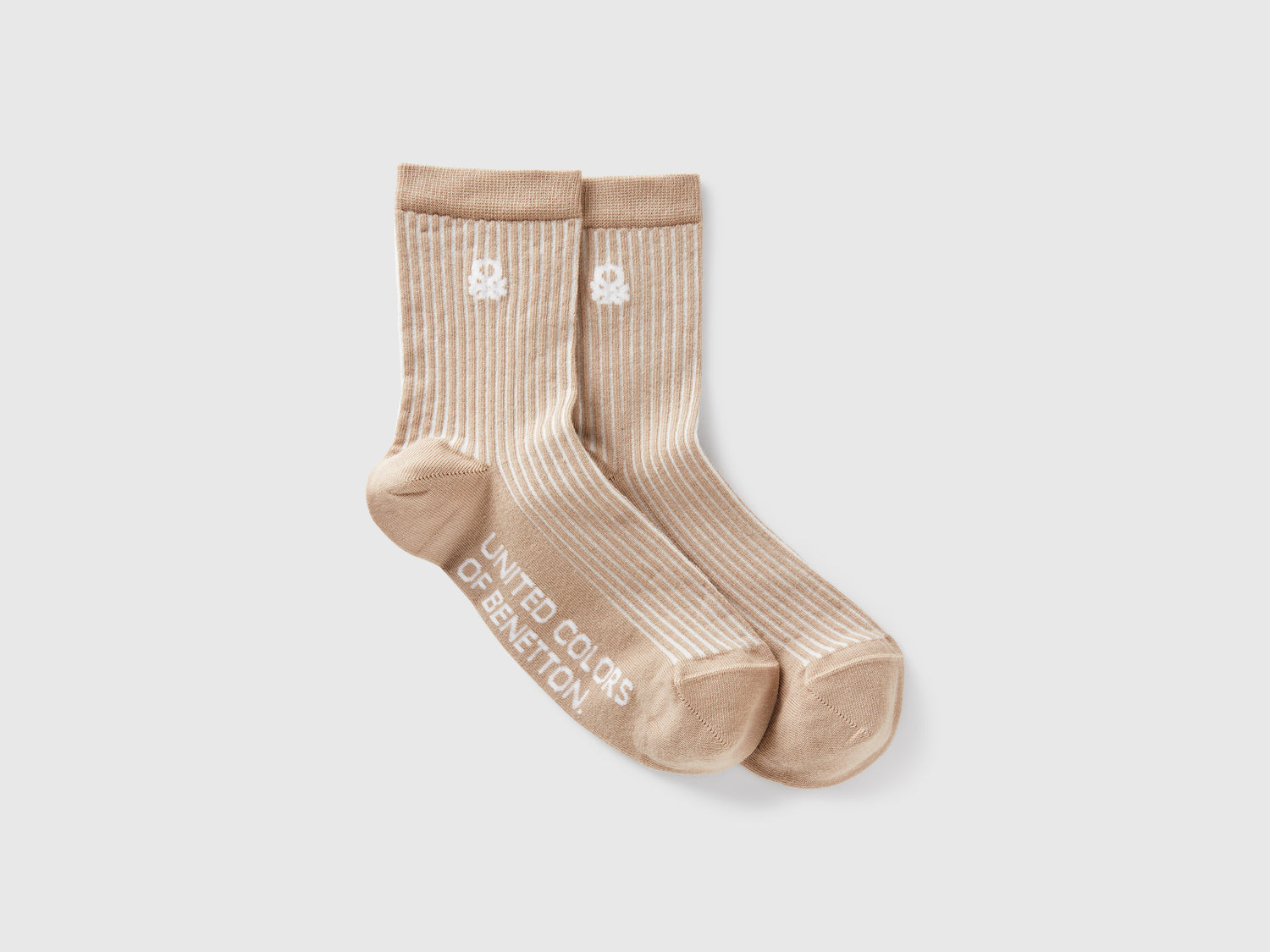 Calzini a righe da uomo beige | Benetton Outlet