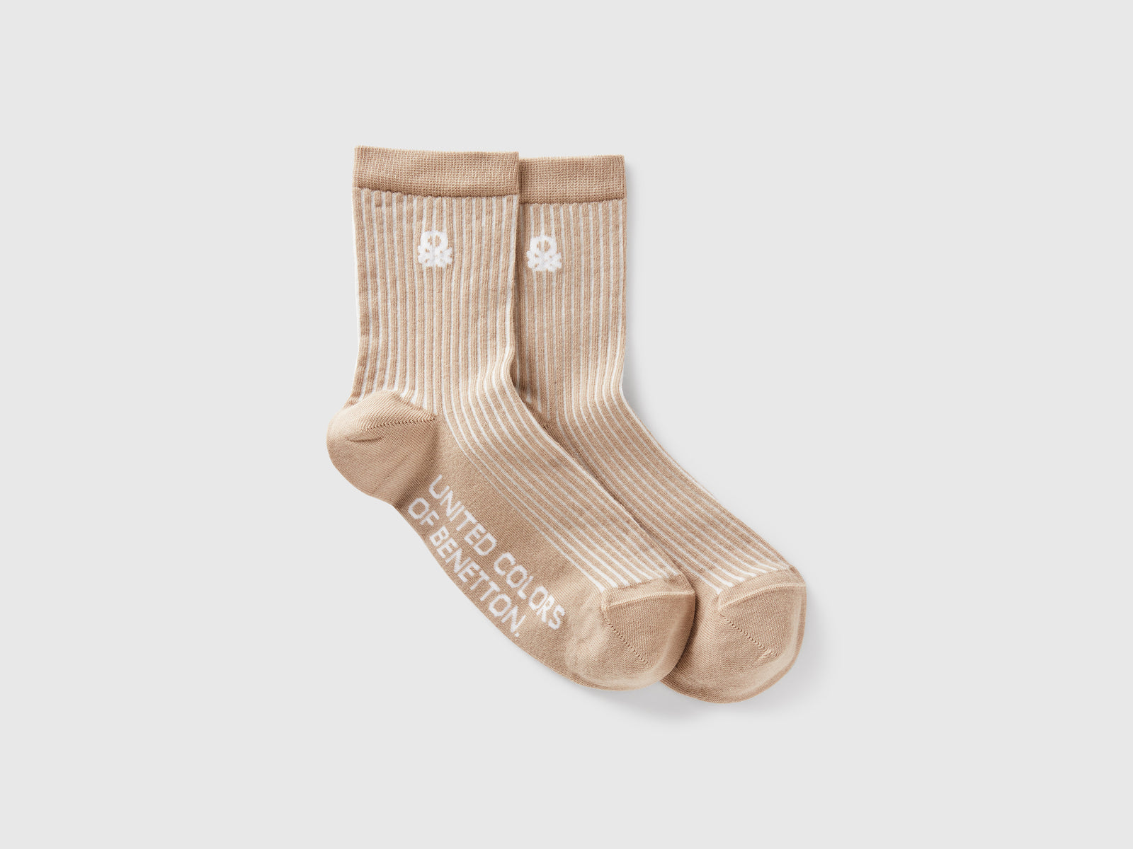 Calzini a righe da uomo beige | Benetton Outlet