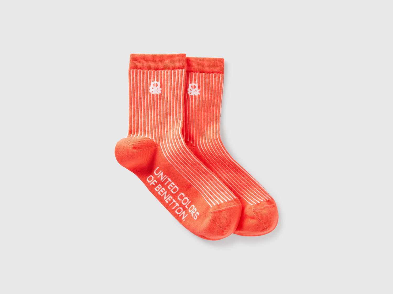 Calzini arancioni a righe da uomo arancione | Benetton Outlet