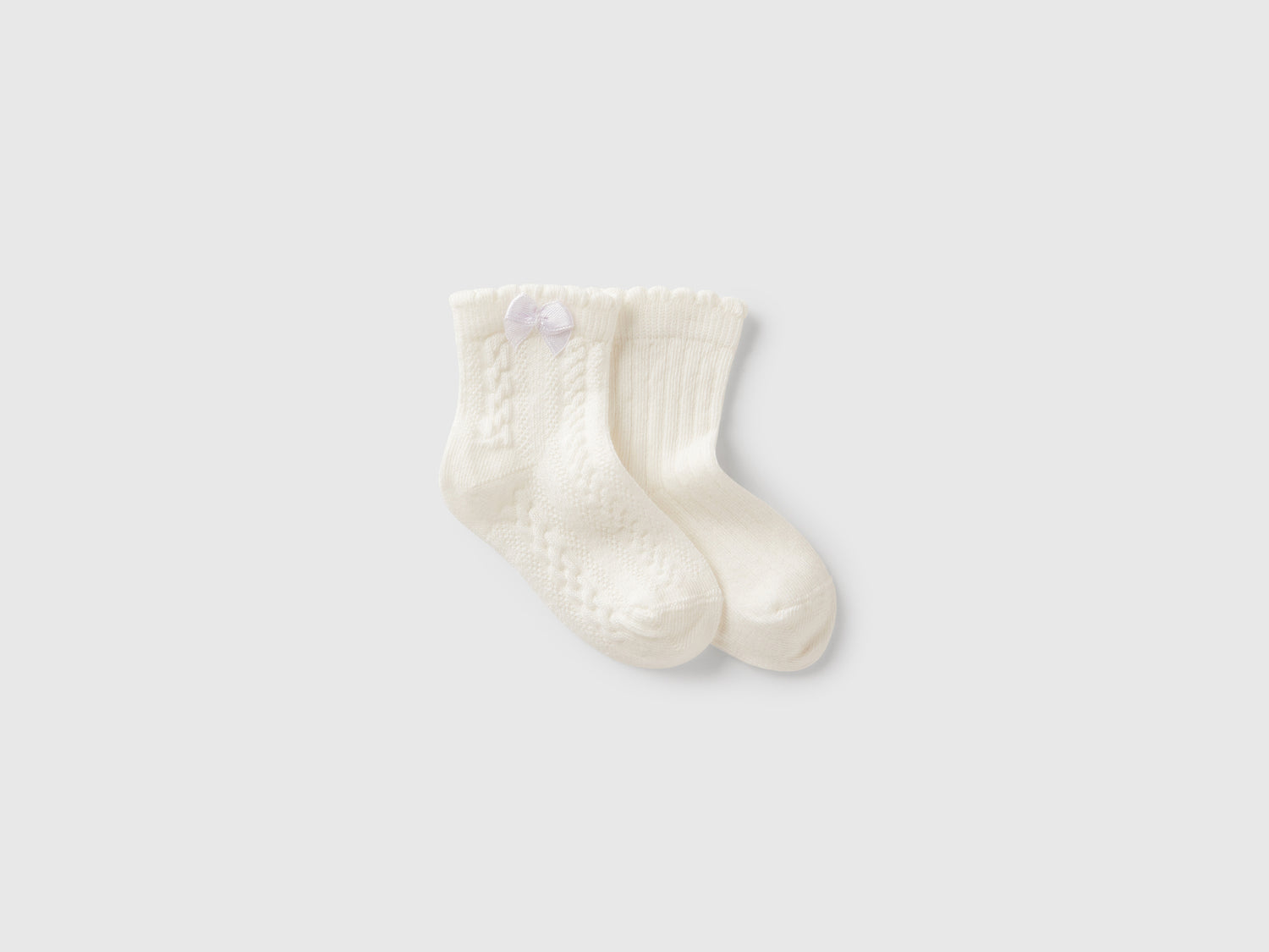 Set calzini in misto cotone da neonato bianco | Benetton Outlet