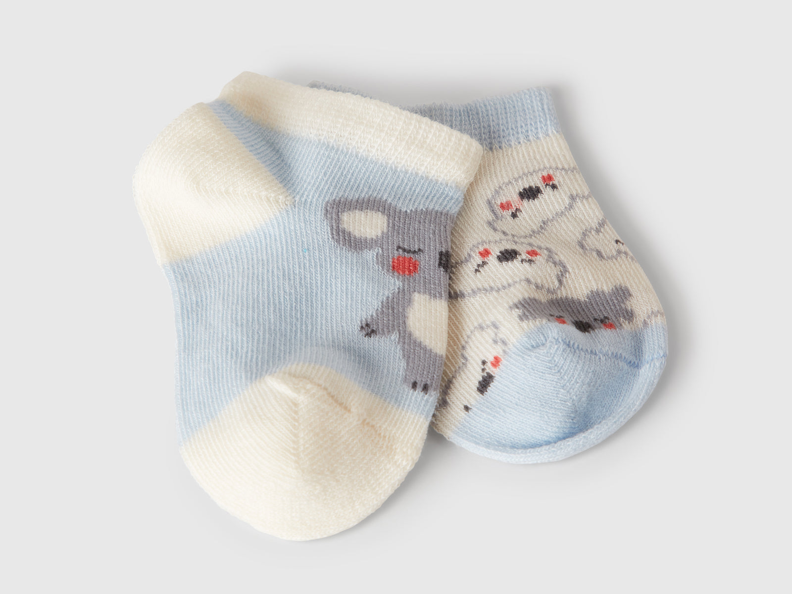Set calzini con animaletti da neonato celeste 2 | Benetton Outlet