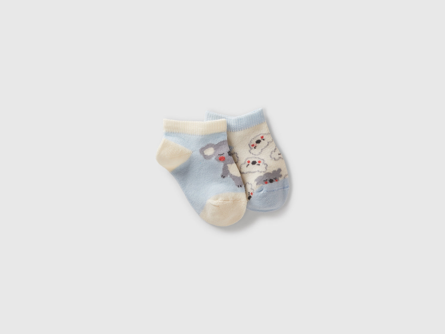 Set calzini con animaletti da neonato celeste | Benetton Outlet