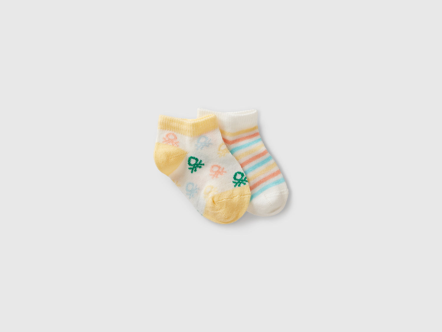 Set calzini con loghi e righe da neonato multi-color | Benetton Outlet