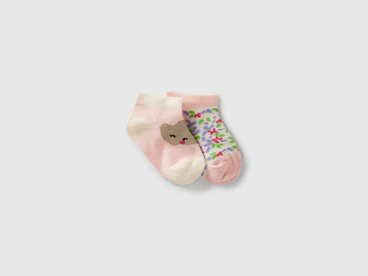 Set calzini fantasia da neonato rosa | Benetton Outlet