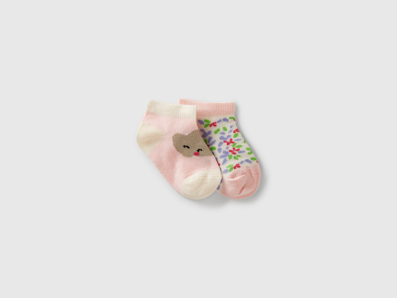 Set calzini fantasia da neonato rosa | Benetton Outlet