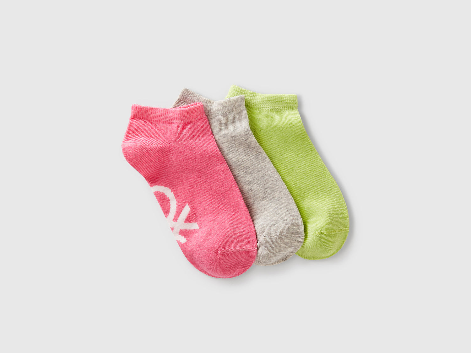 Tre paia di calzini con logo da bambino multi-color | Benetton Outlet