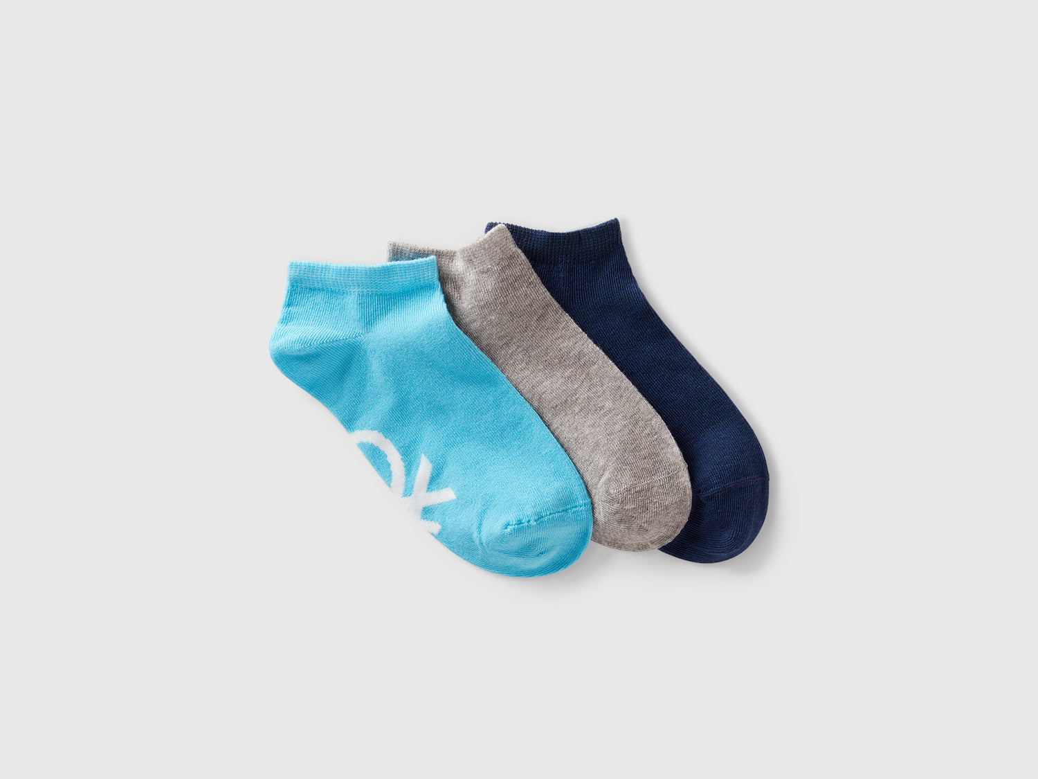 Tre paia di calzini con logo da bambino multi-color | Benetton Outlet
