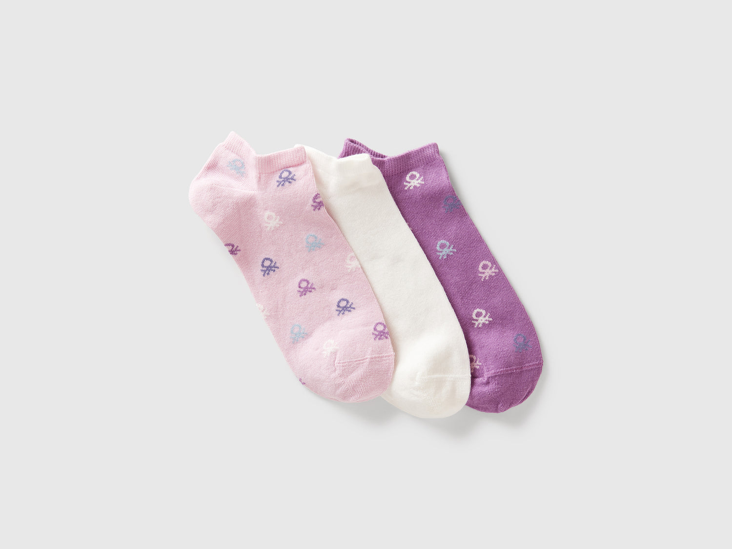 Tre paia di calzini in misto cotone stretch da uomo multi-color | Benetton Outlet