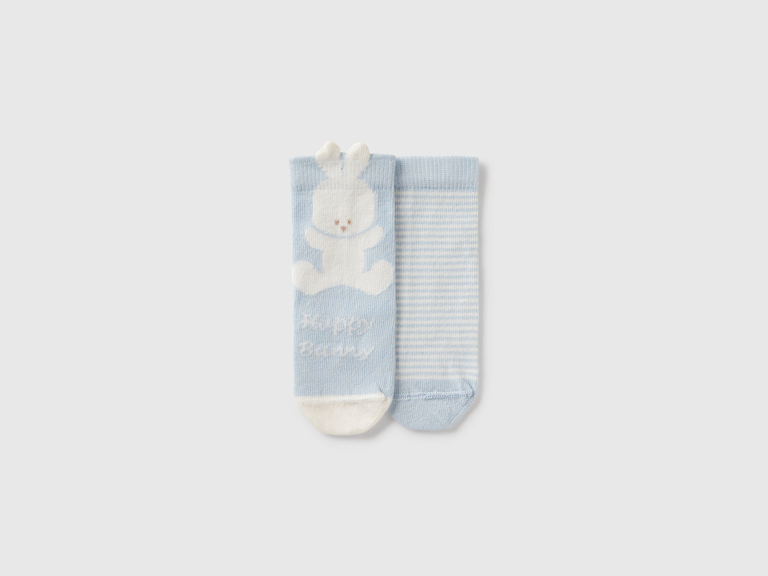 Set calzini con righe e coniglietto da neonato multi-color | Benetton Outlet