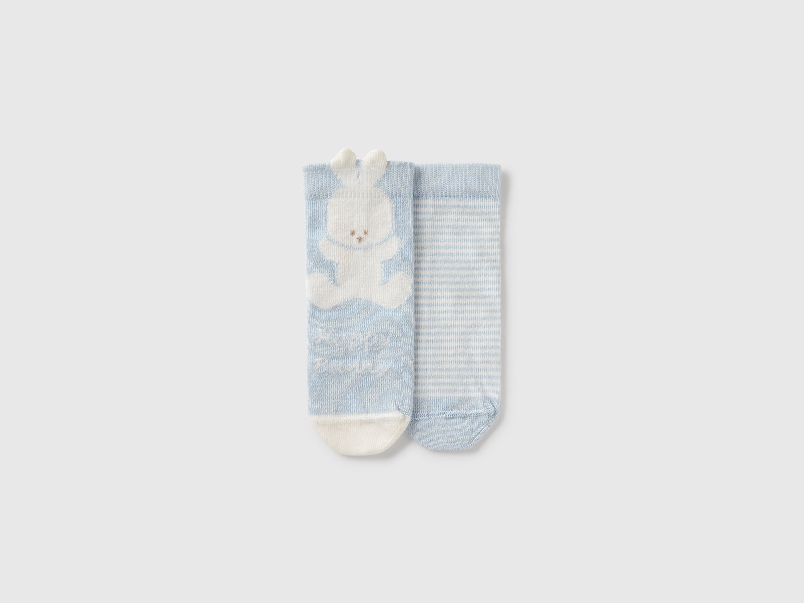 Set calzini con righe e coniglietto da neonato multi-color | Benetton Outlet
