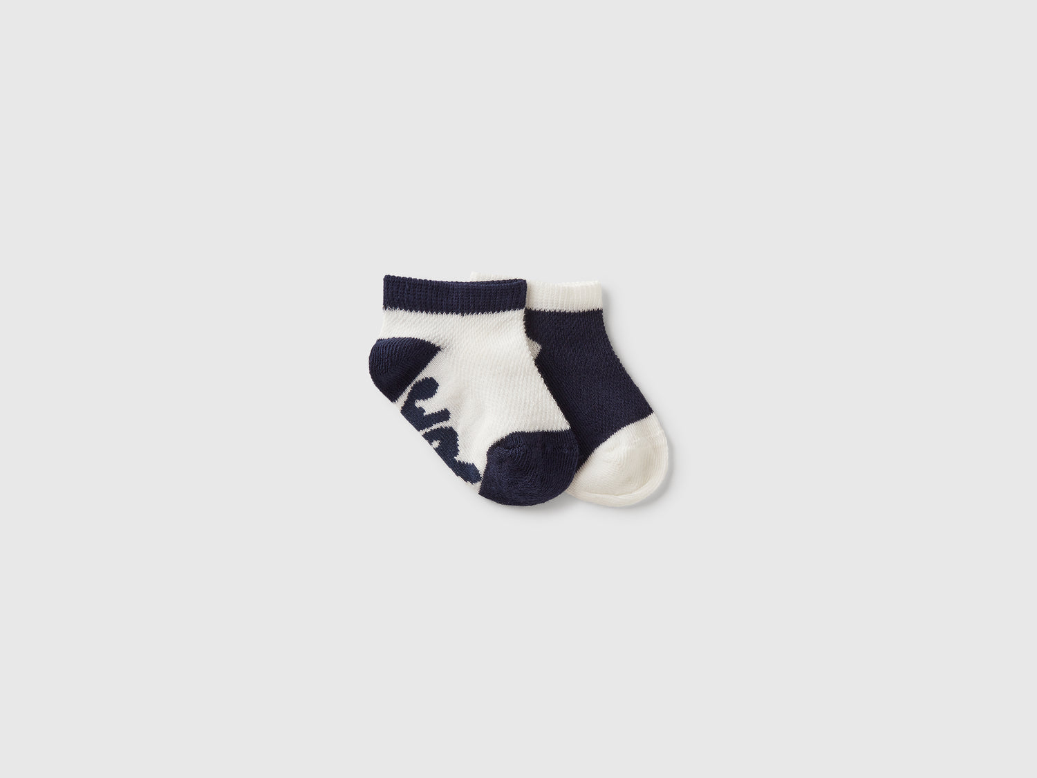 Set calzini bicolor da neonato blu scuro | Benetton Outlet
