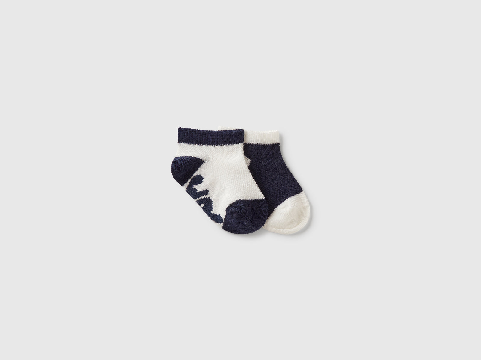 Set calzini bicolor da neonato blu scuro | Benetton Outlet