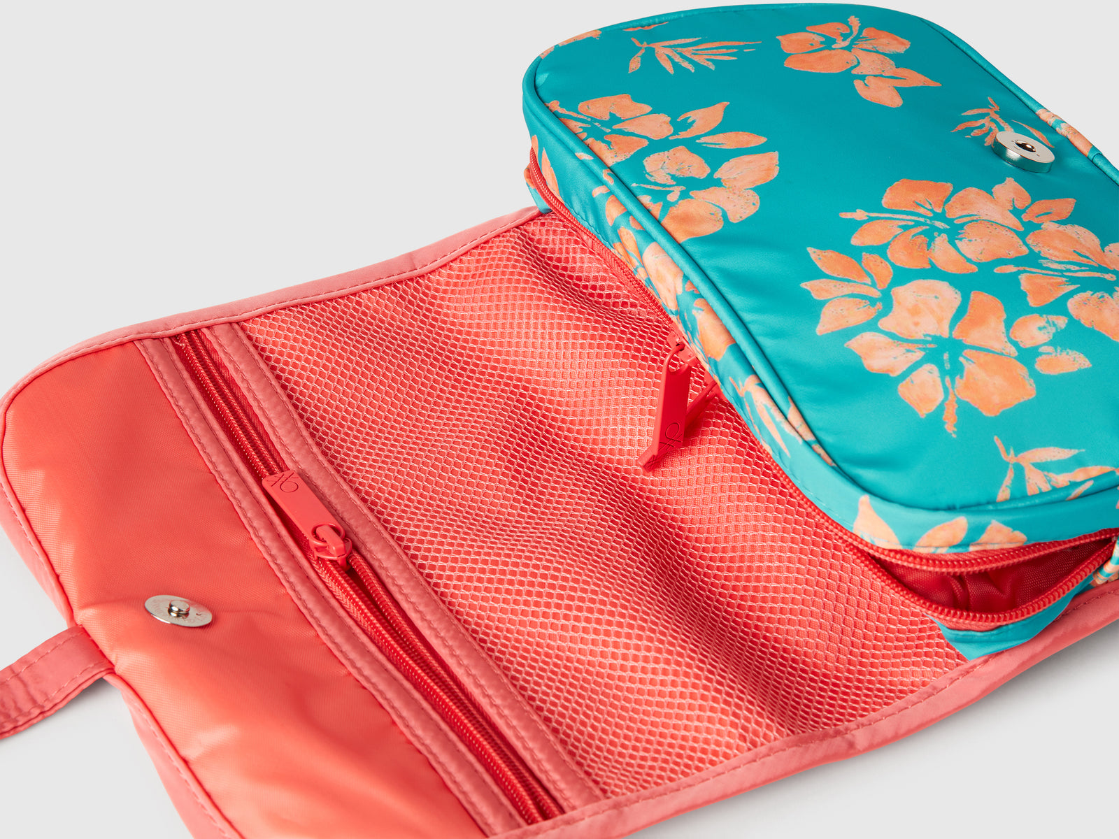 Beauty case a fiori da donna verde acqua 3 | Benetton Outlet