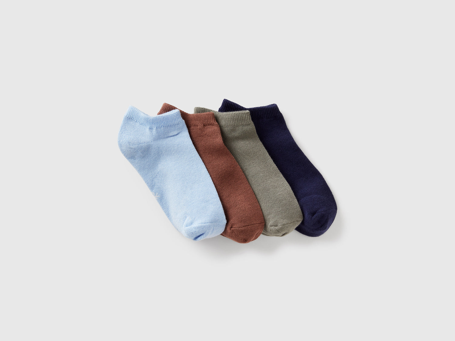 Quattro paia di calzini corti da bambino multi-color | Benetton Outlet