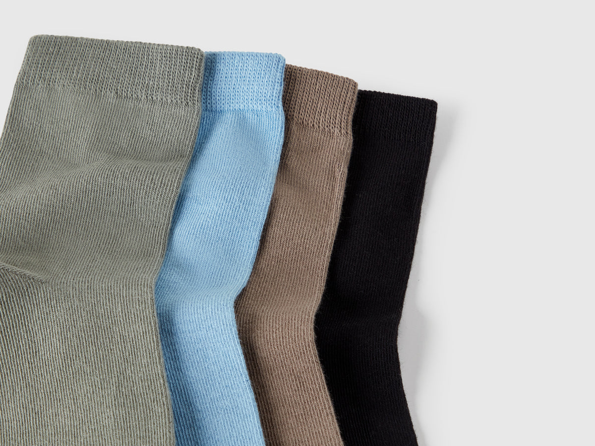 Quattro paia di calzini in cotone stretch