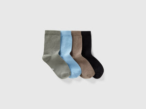 Quattro paia di calzini in cotone stretch