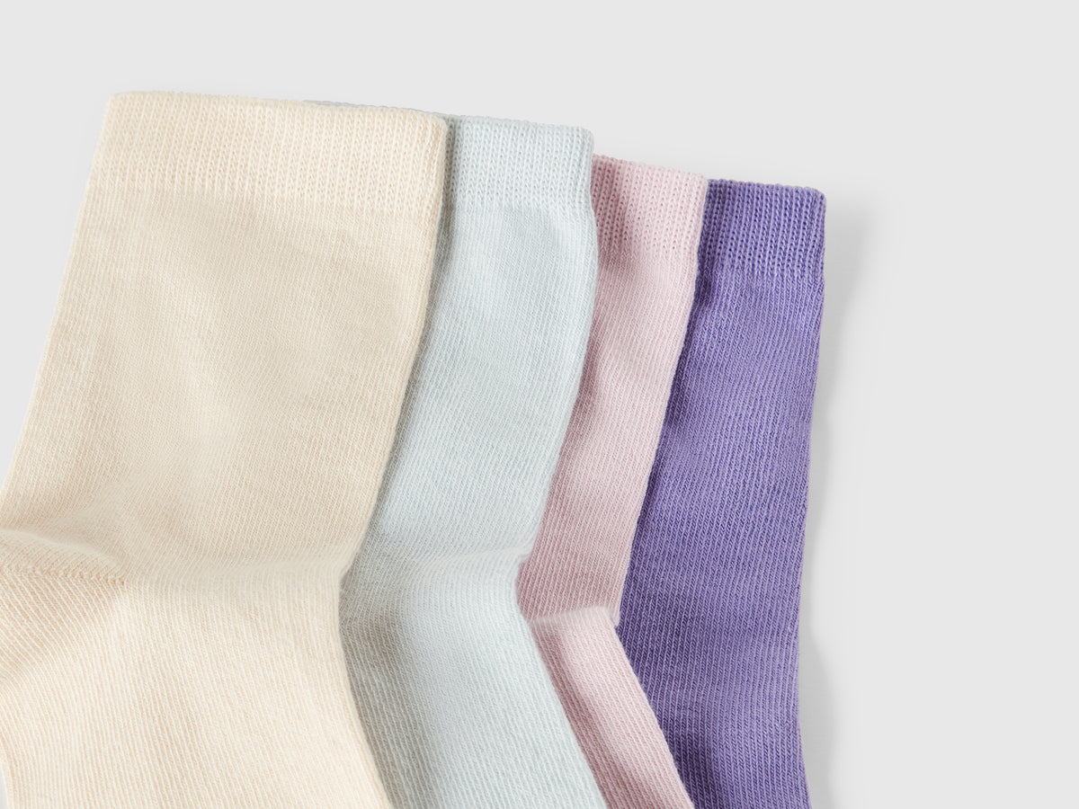 Quattro paia di calzini in cotone stretch