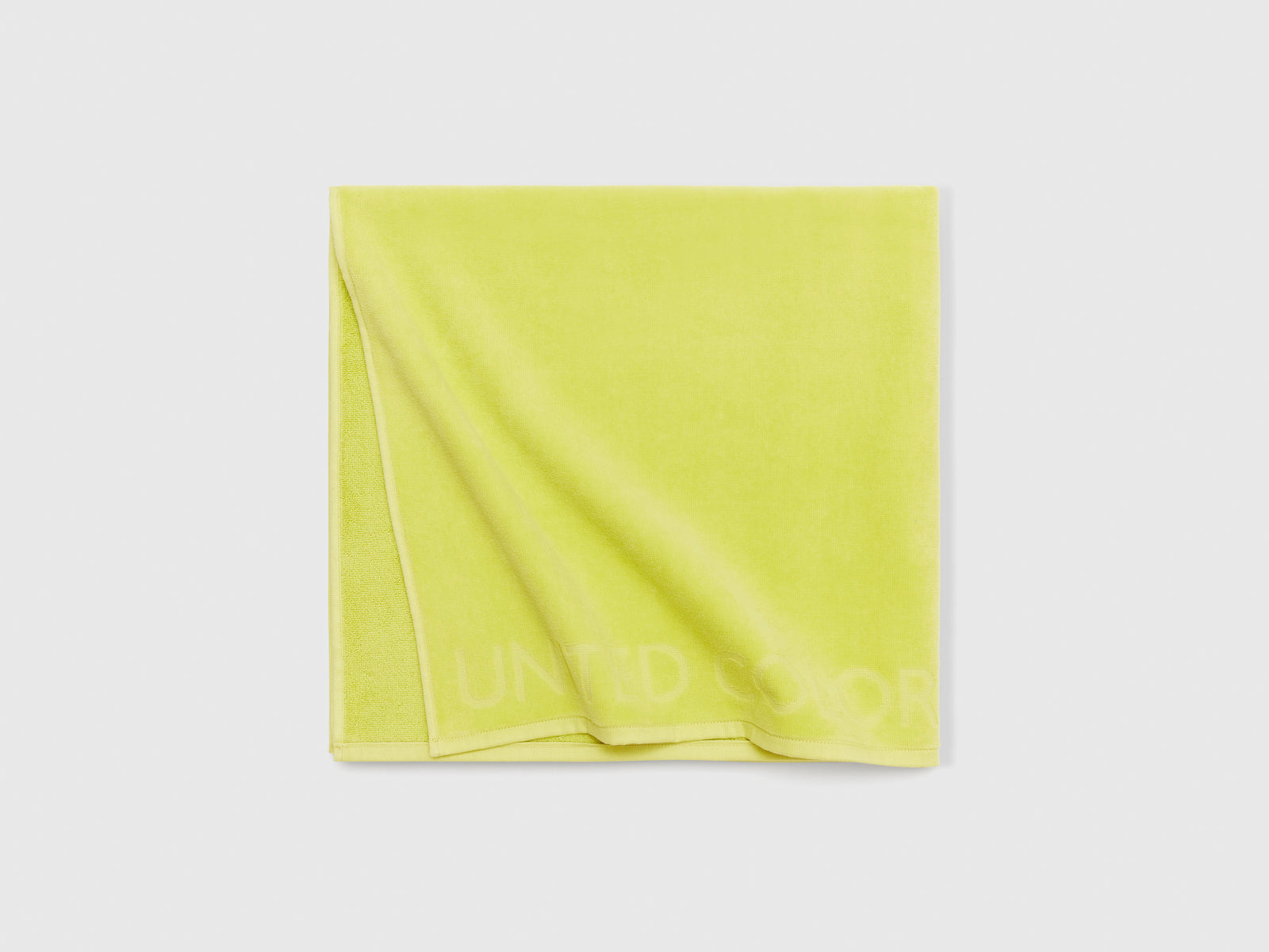 Telo mare jacquard da uomo giallo fluo 3 | Benetton Outlet