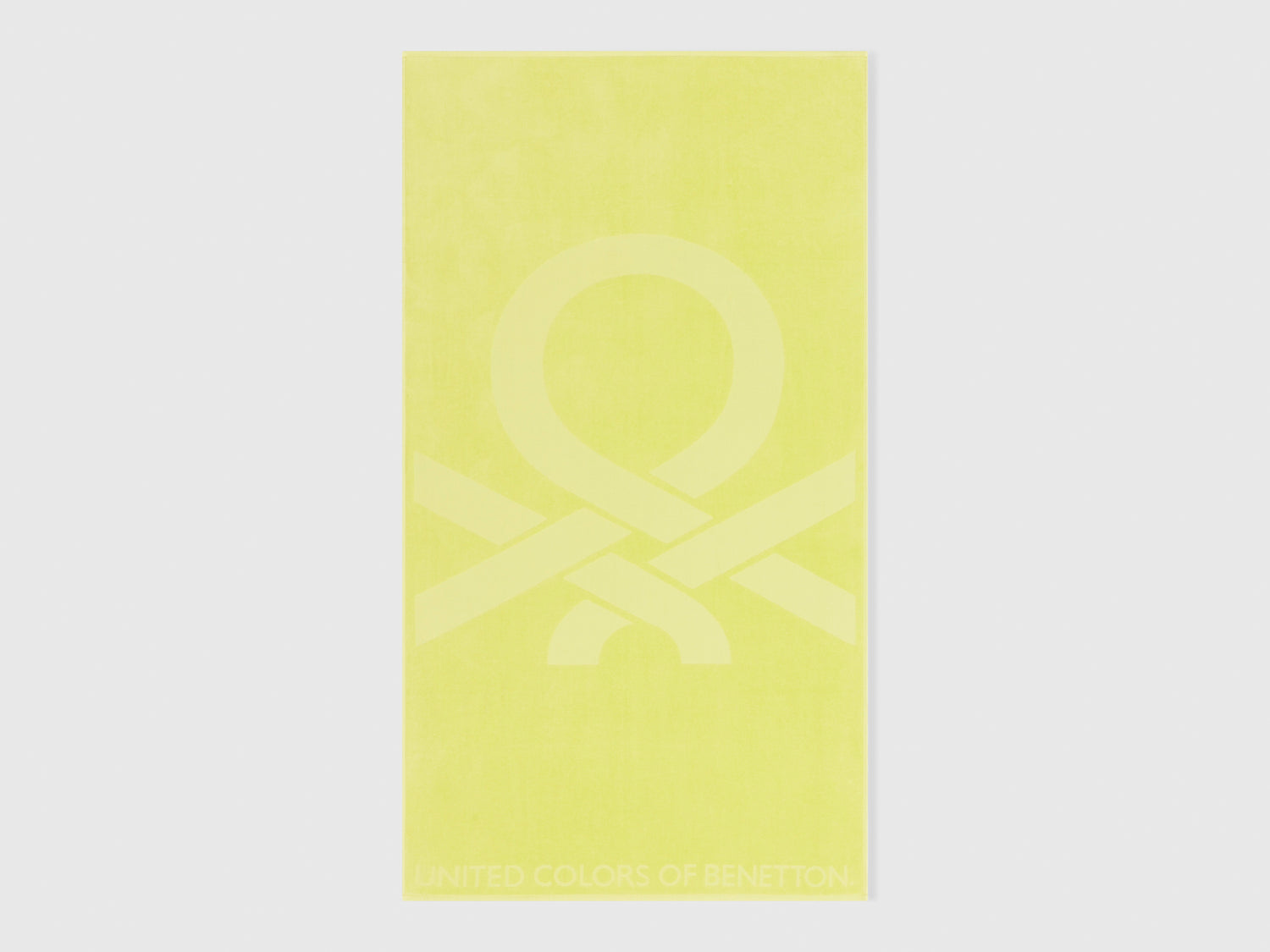 Telo mare jacquard da uomo giallo fluo | Benetton Outlet