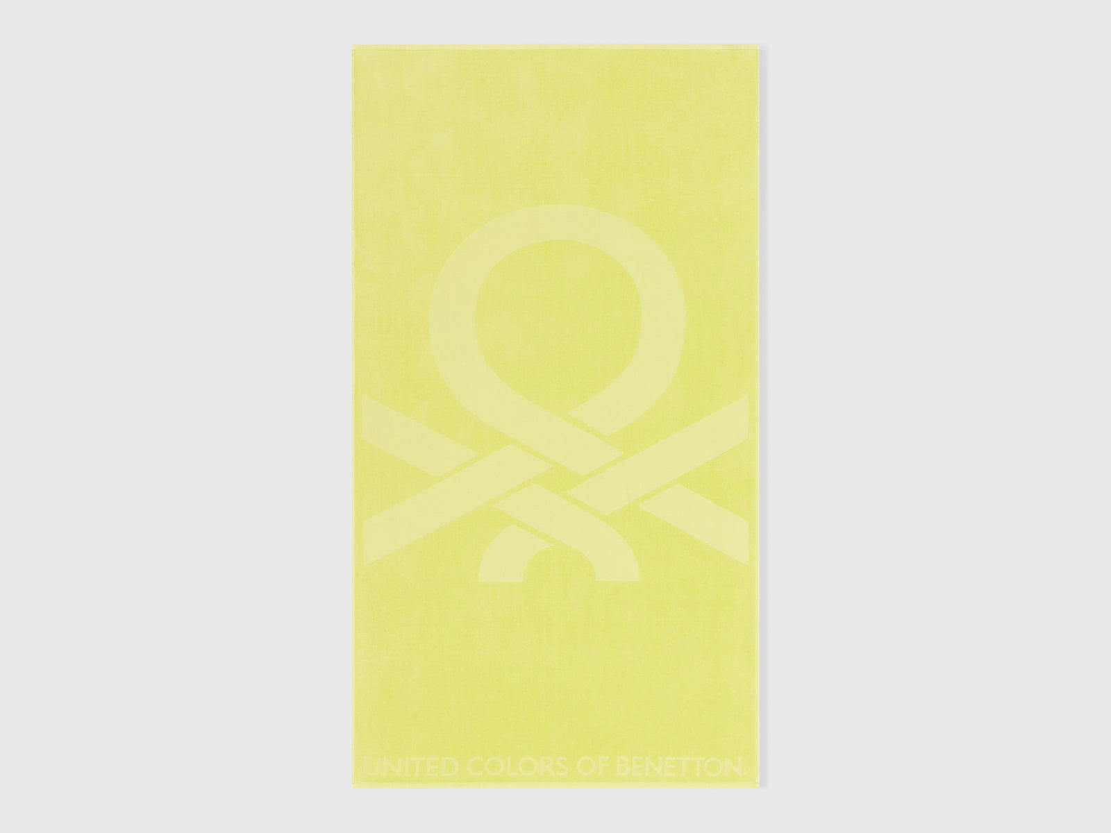 Telo mare jacquard da uomo giallo fluo | Benetton Outlet