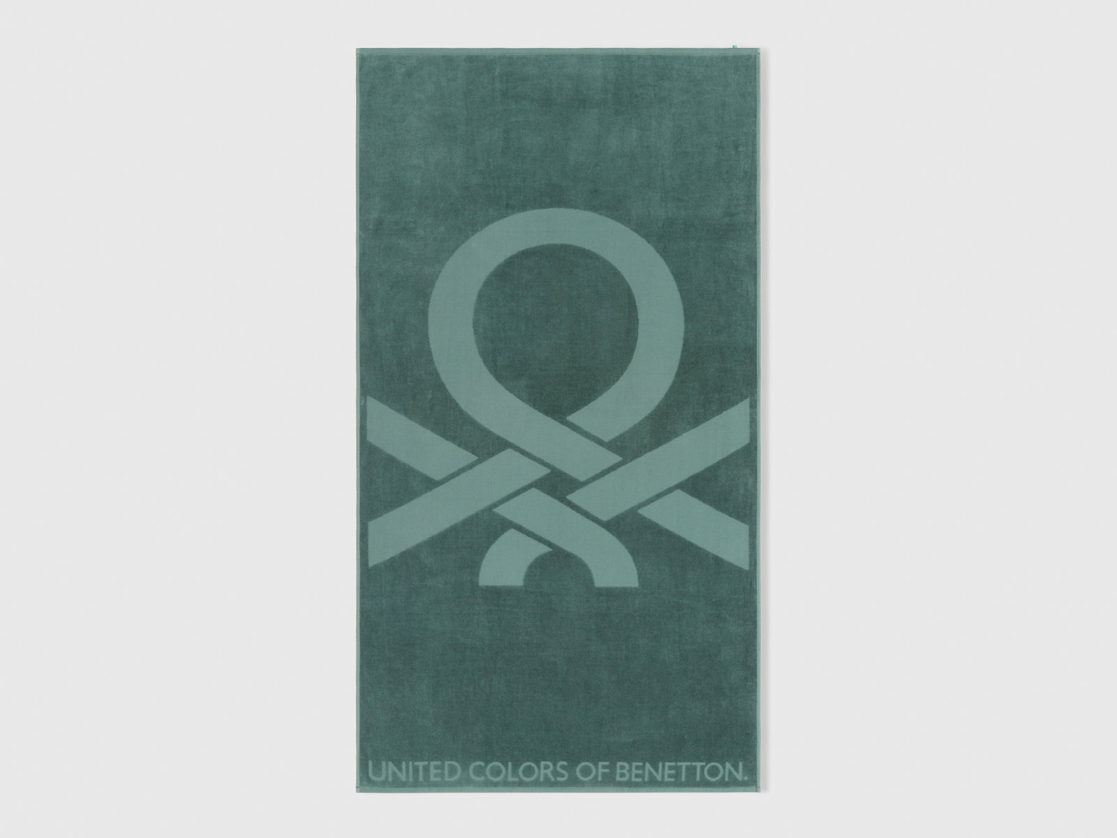 Telo mare jacquard da uomo verde scuro | Benetton Outlet