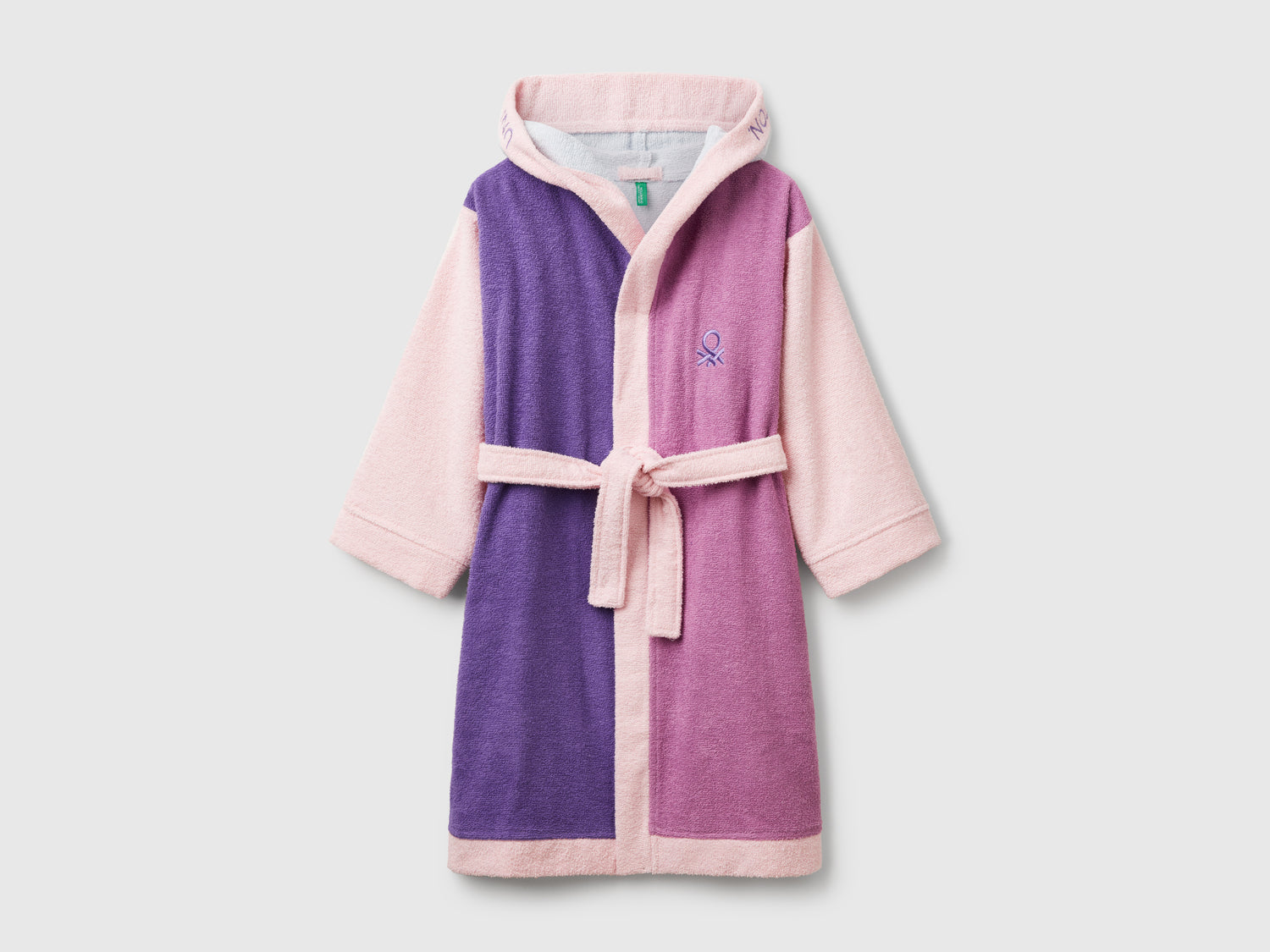 Accappatoio color block da bambino rosa | Benetton Outlet