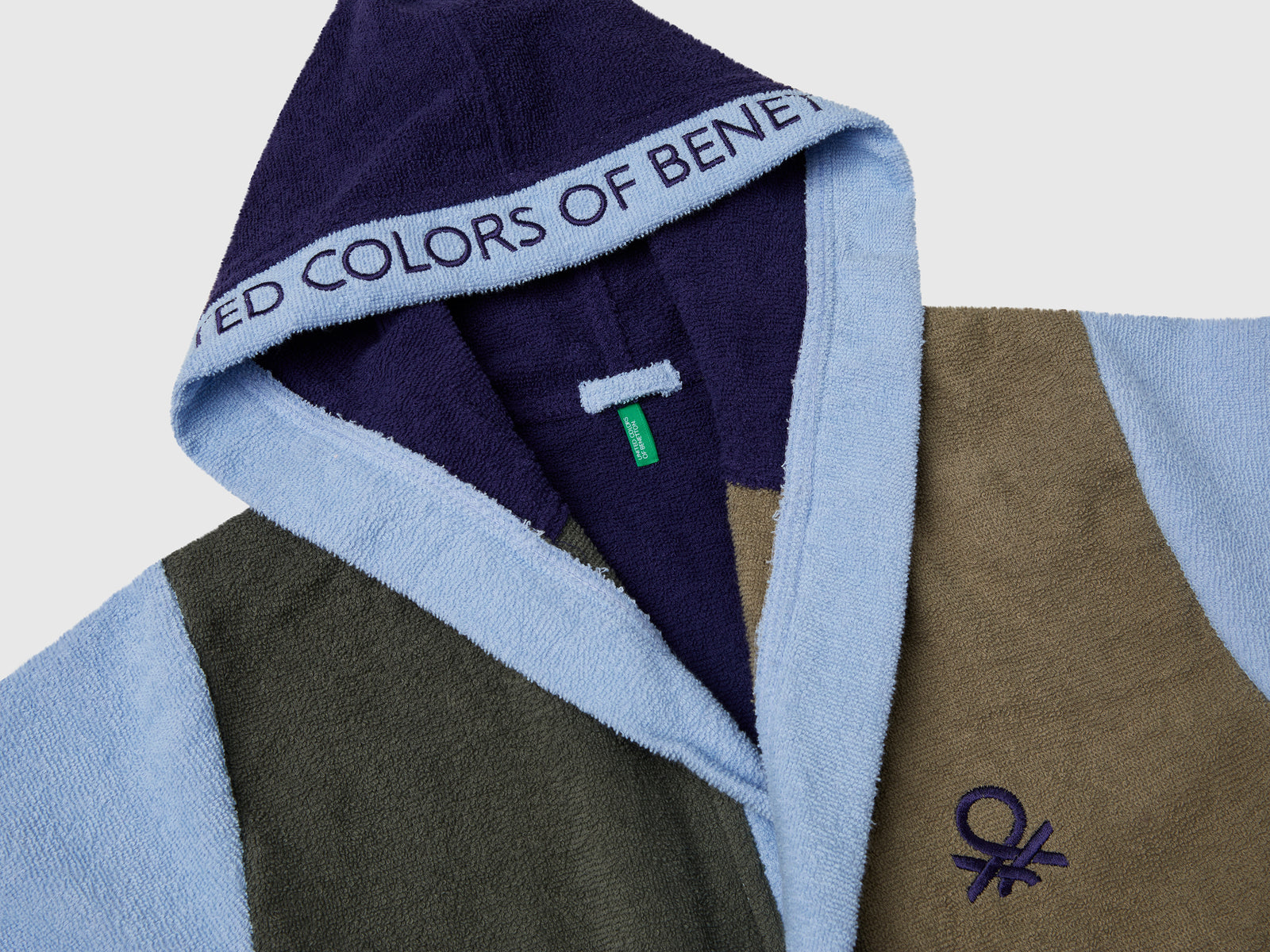 Accappatoio color block da bambino blu 3 | Benetton Outlet