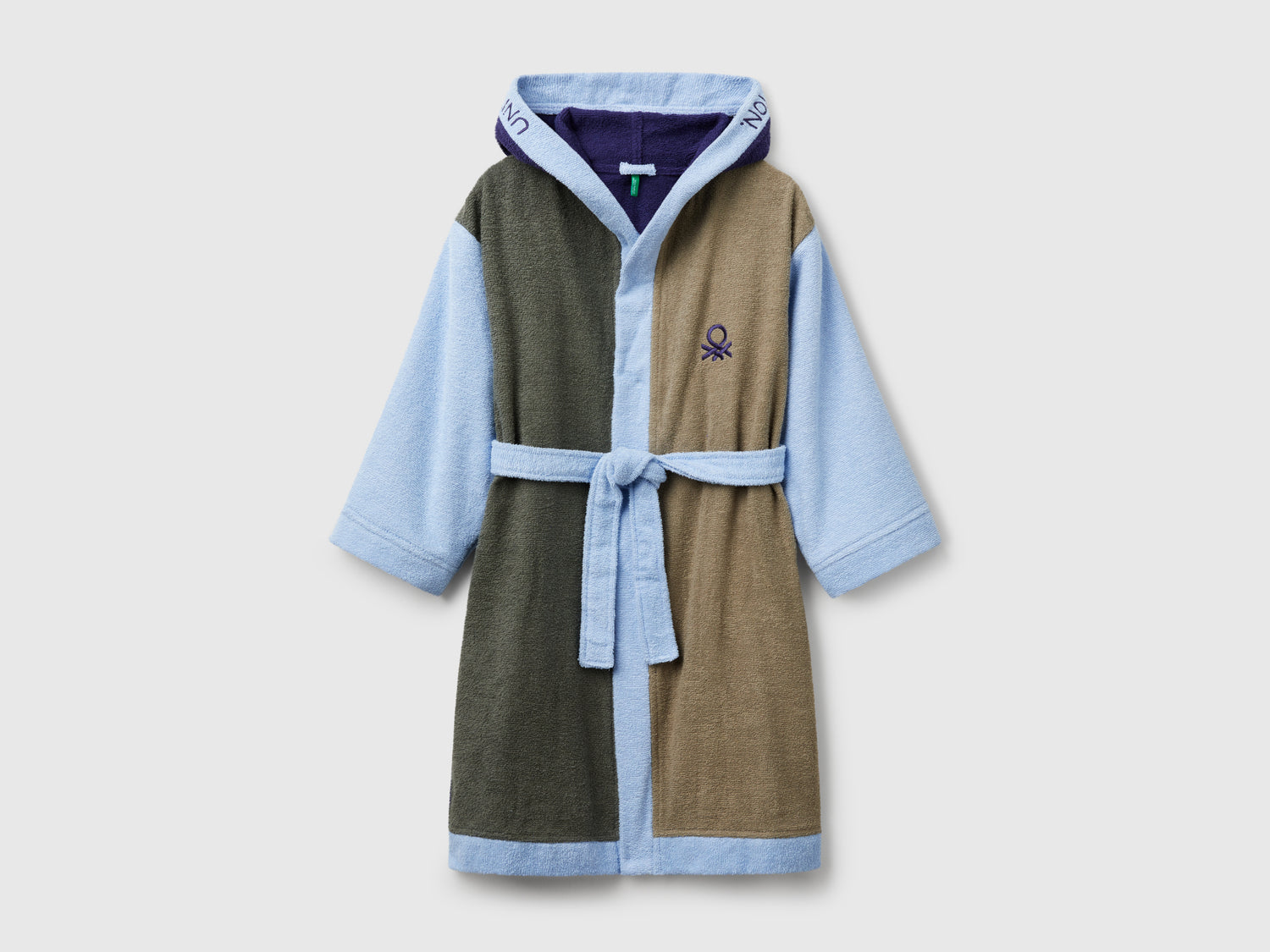 Accappatoio color block da bambino blu | Benetton Outlet