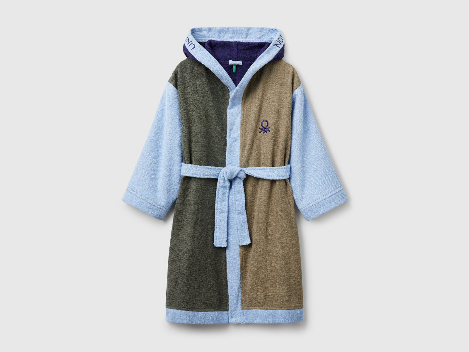 Accappatoio color block da bambino blu | Benetton Outlet