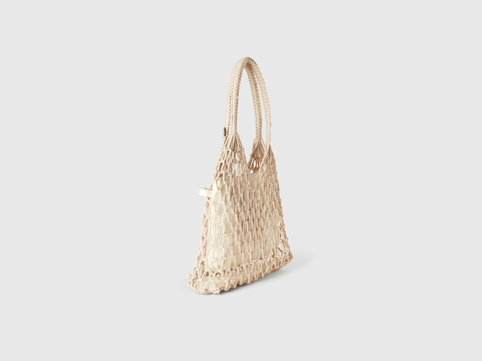 Shopping bag on the net da donna beige 2 | Benetton Outlet