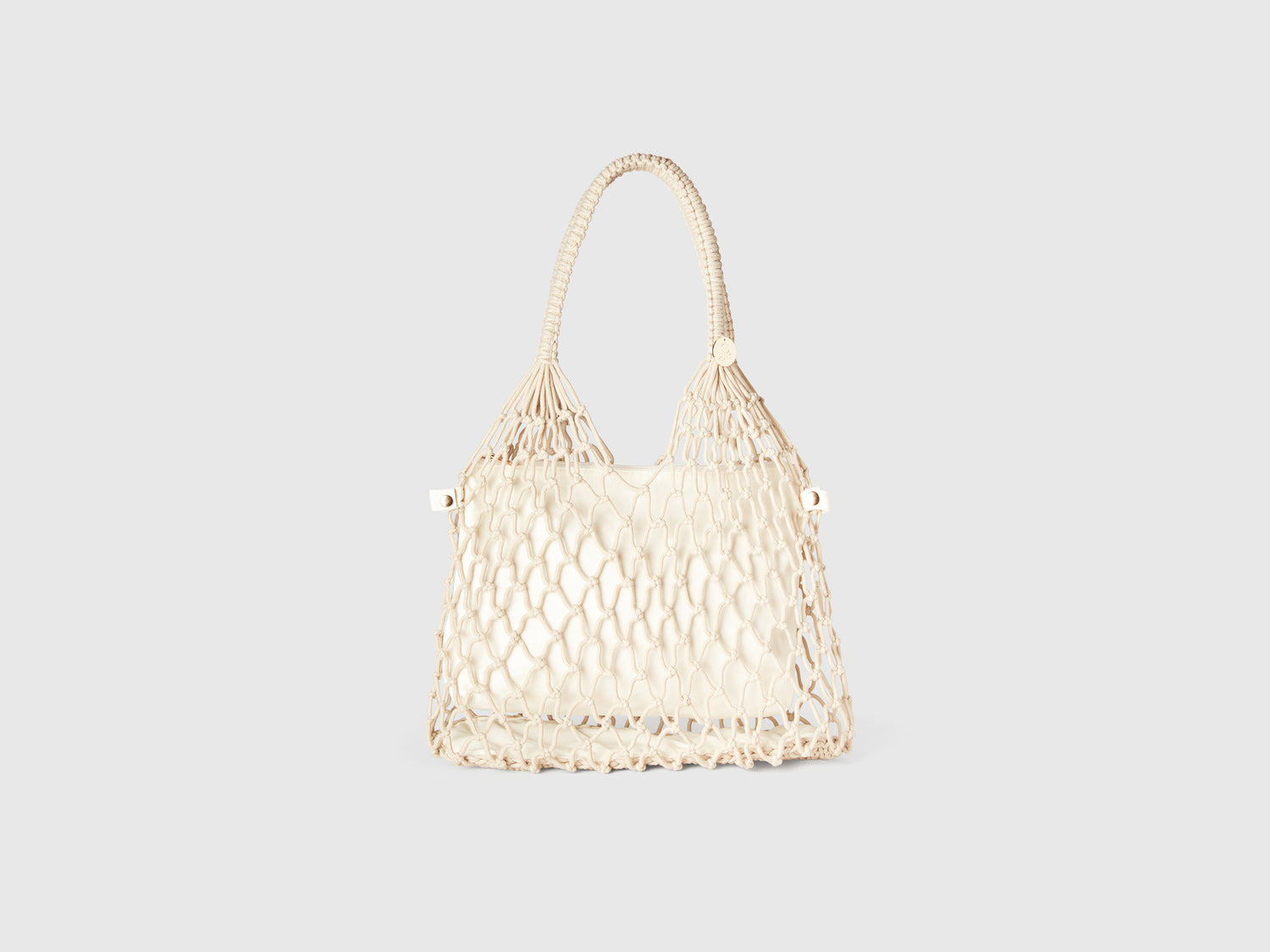 Shopping bag on the net da donna beige | Benetton Outlet