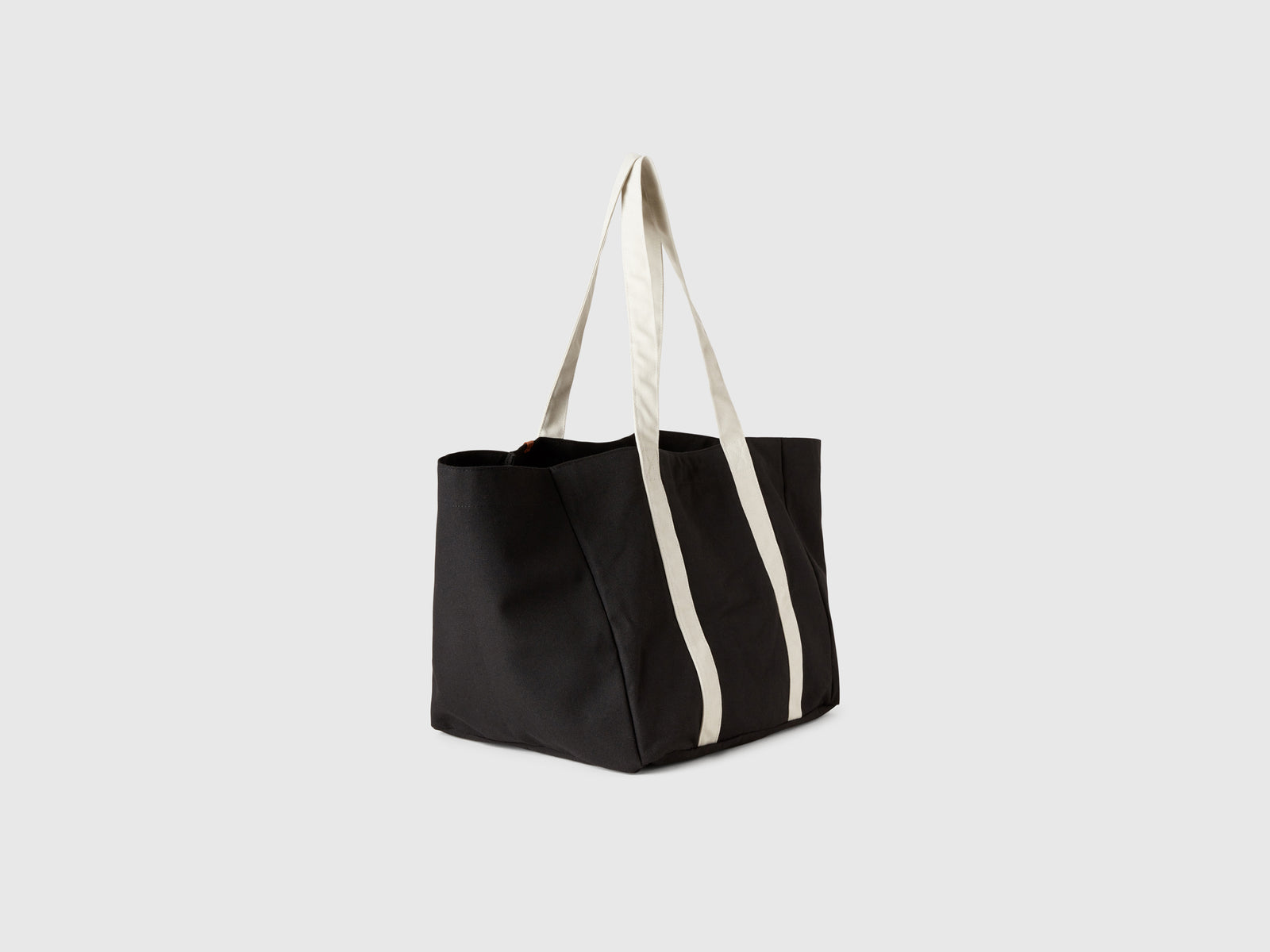 Pure cotton tote bag da donna nero 2 | Benetton Outlet