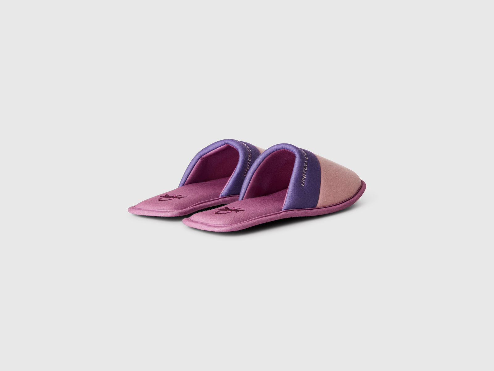 Pantofole con logo da uomo rosa 2 | Benetton Outlet