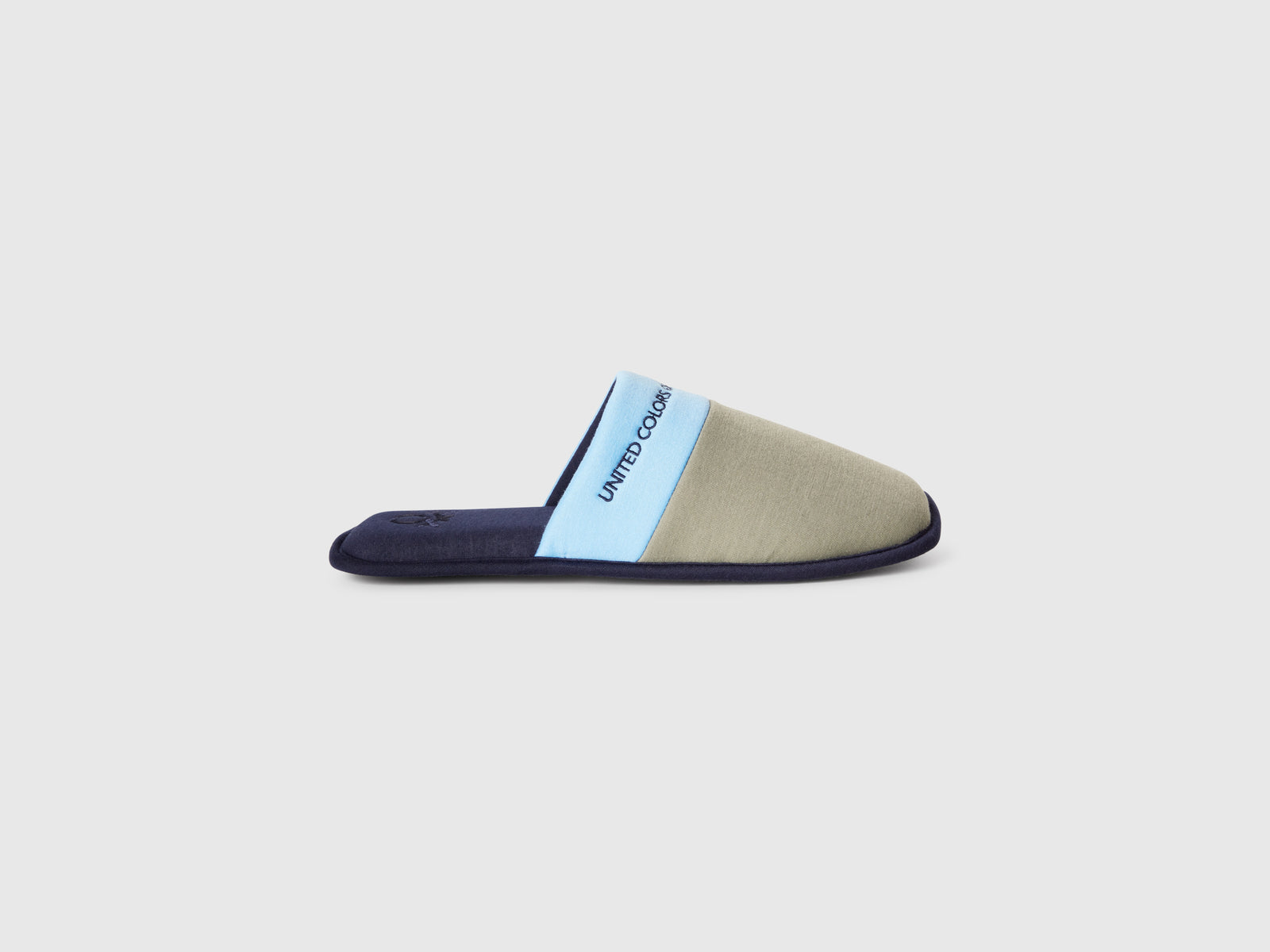Pantofole con logo da uomo blu | Benetton Outlet