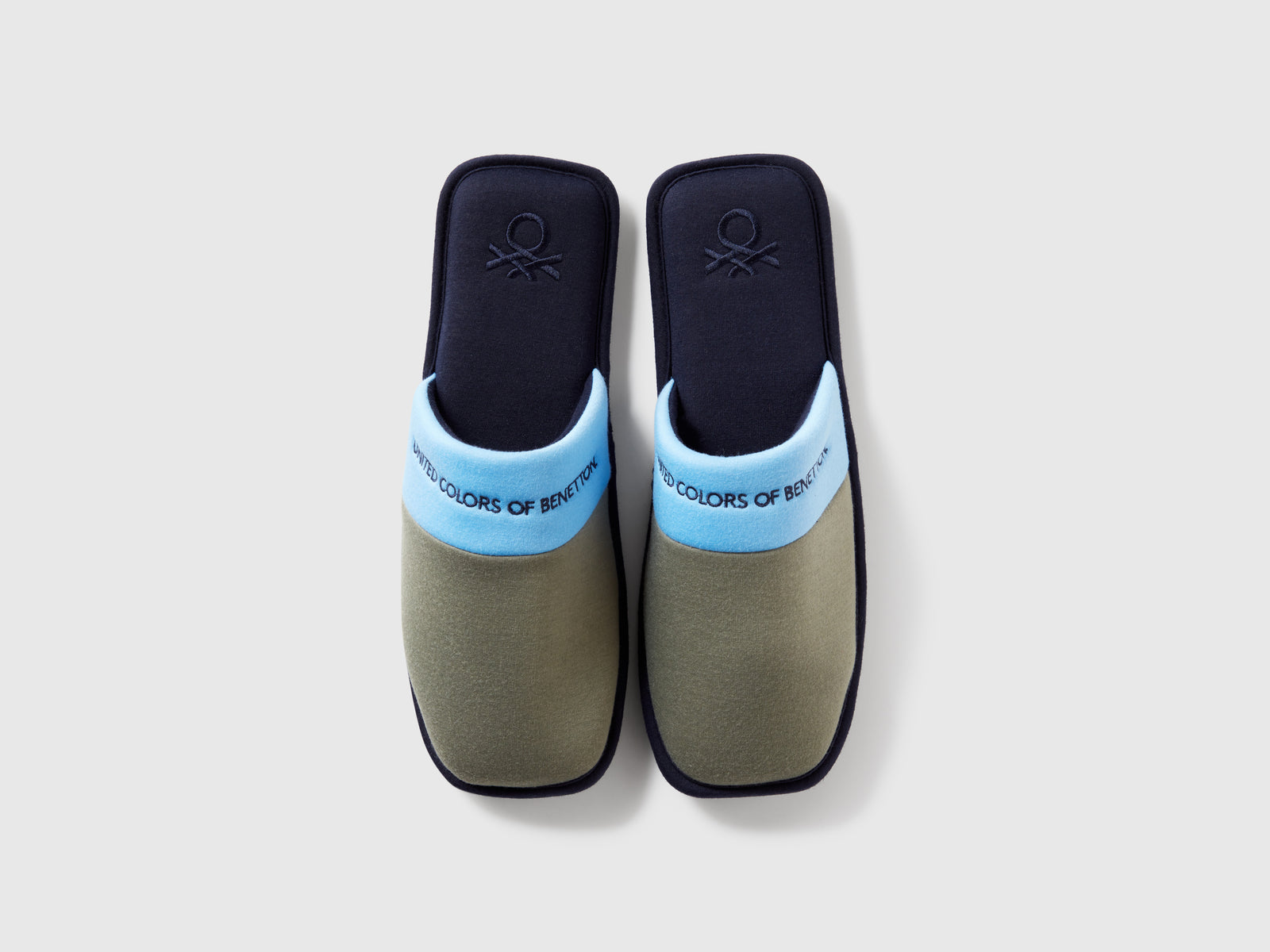 Pantofole con logo da uomo blu 4 | Benetton Outlet