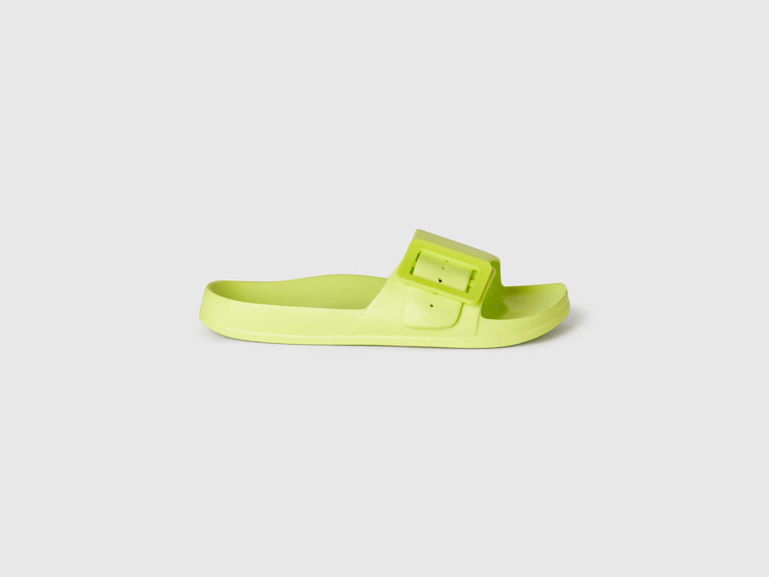 Ciabatte in gomma leggera da donna giallo fluo | Benetton Outlet