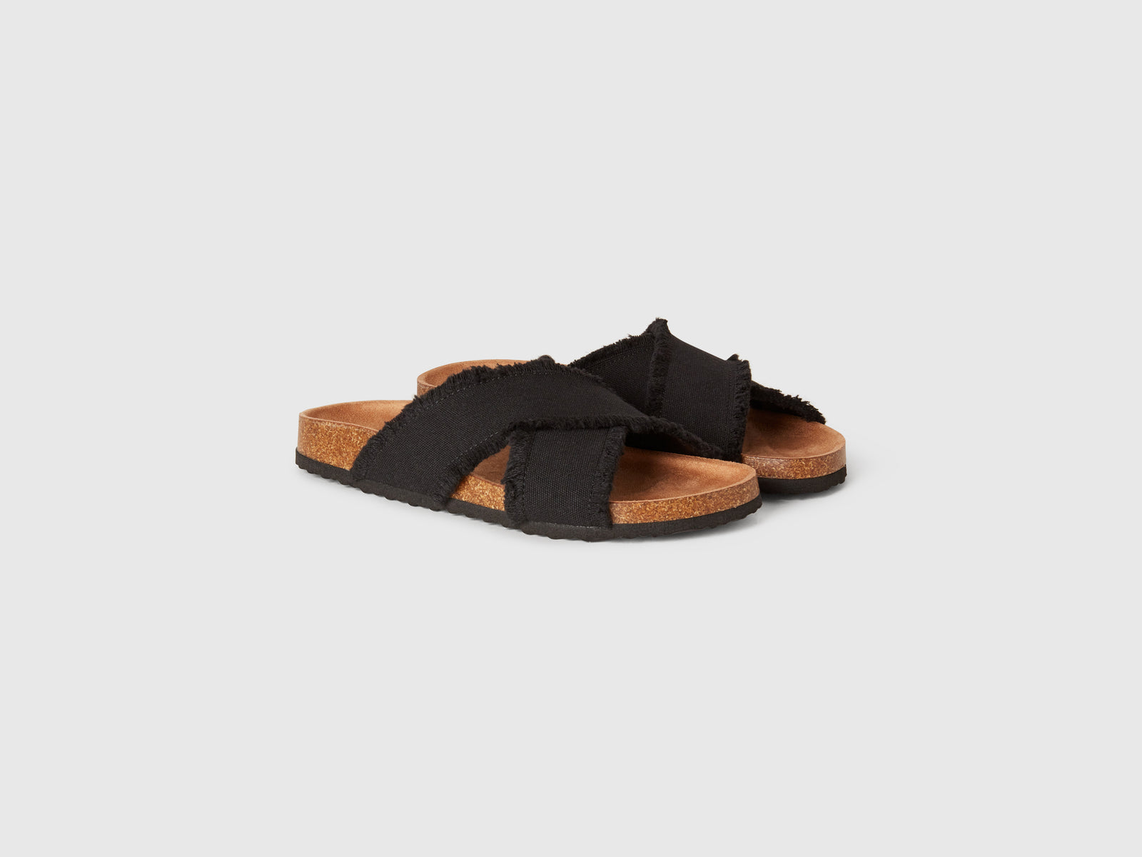 Ciabatte con doppia fascia da donna nero 3 | Benetton Outlet