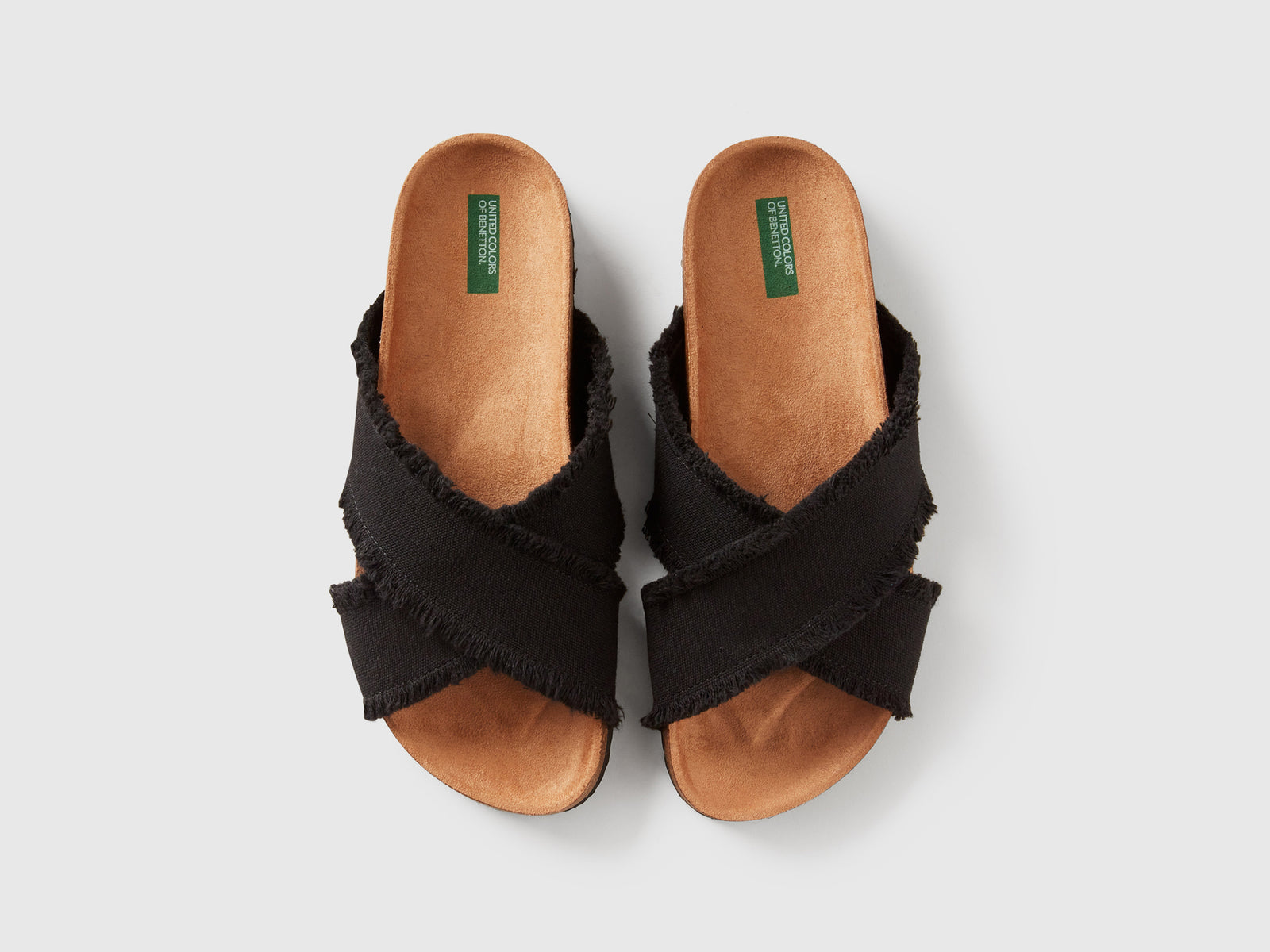 Ciabatte con doppia fascia da donna nero 4 | Benetton Outlet
