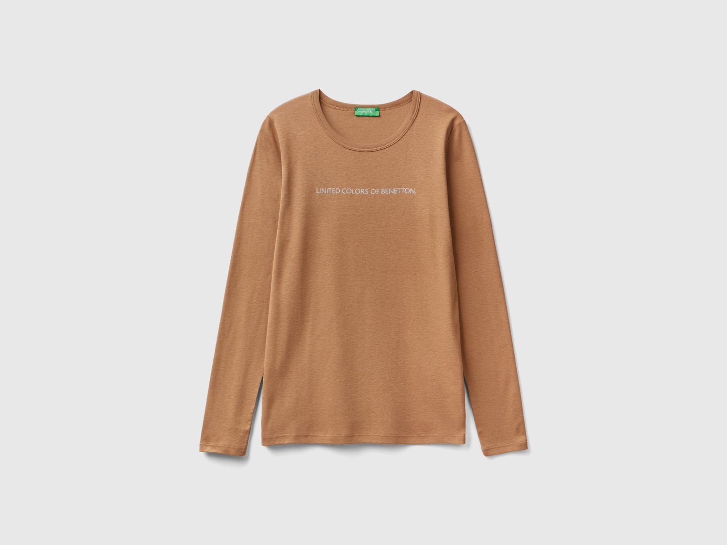 T-shirt a manica lunga da donna cammello | Benetton Outlet