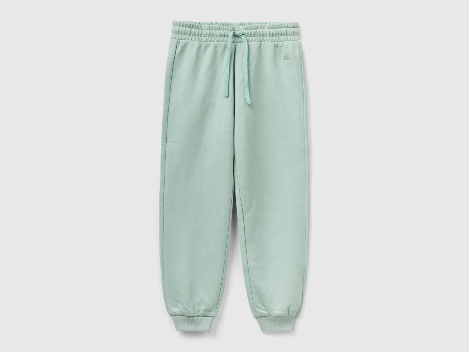 Joggers in felpa con coulisse da bambina azzurro | Benetton Outlet