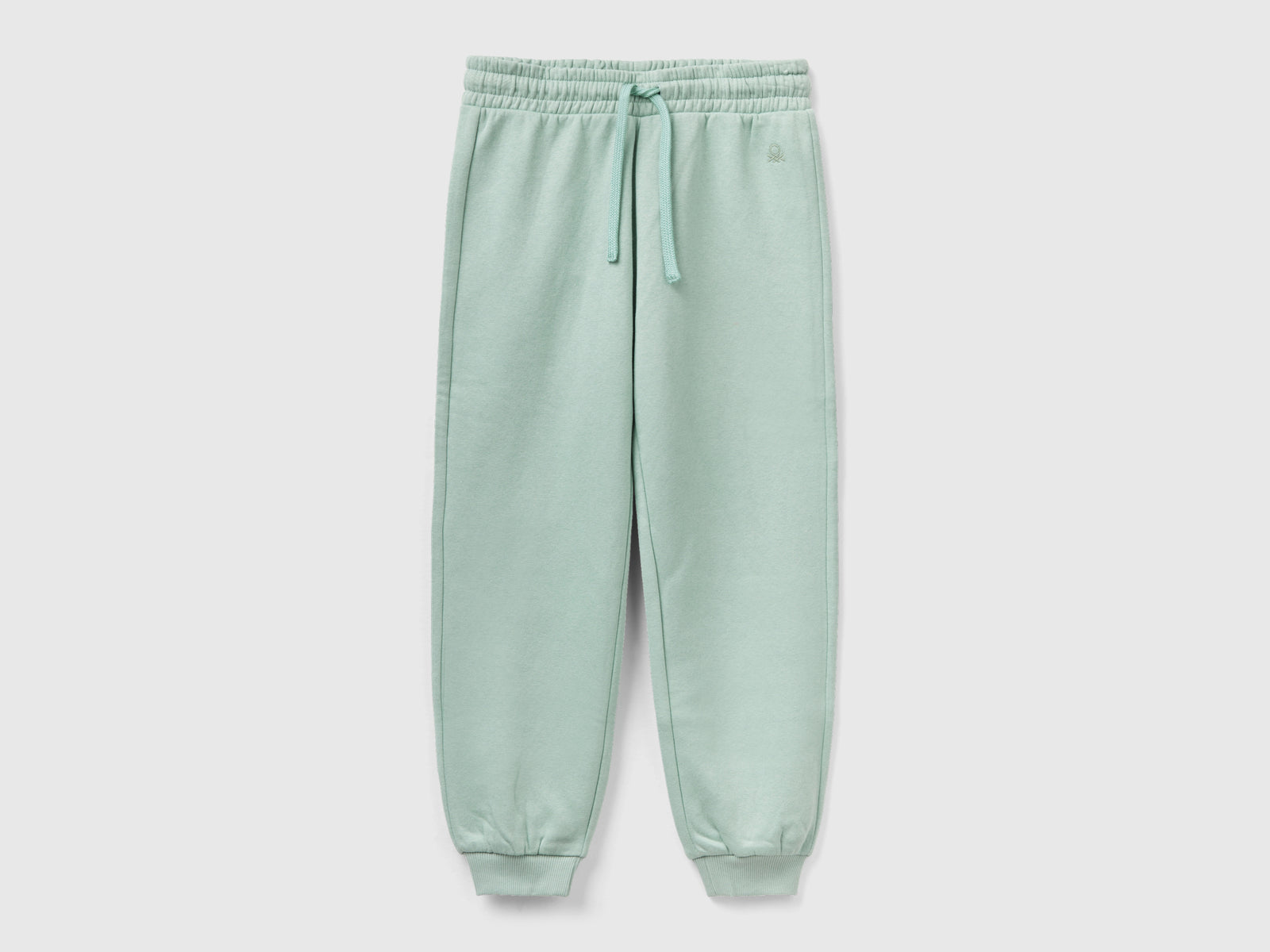Joggers in felpa con coulisse da bambina azzurro | Benetton Outlet