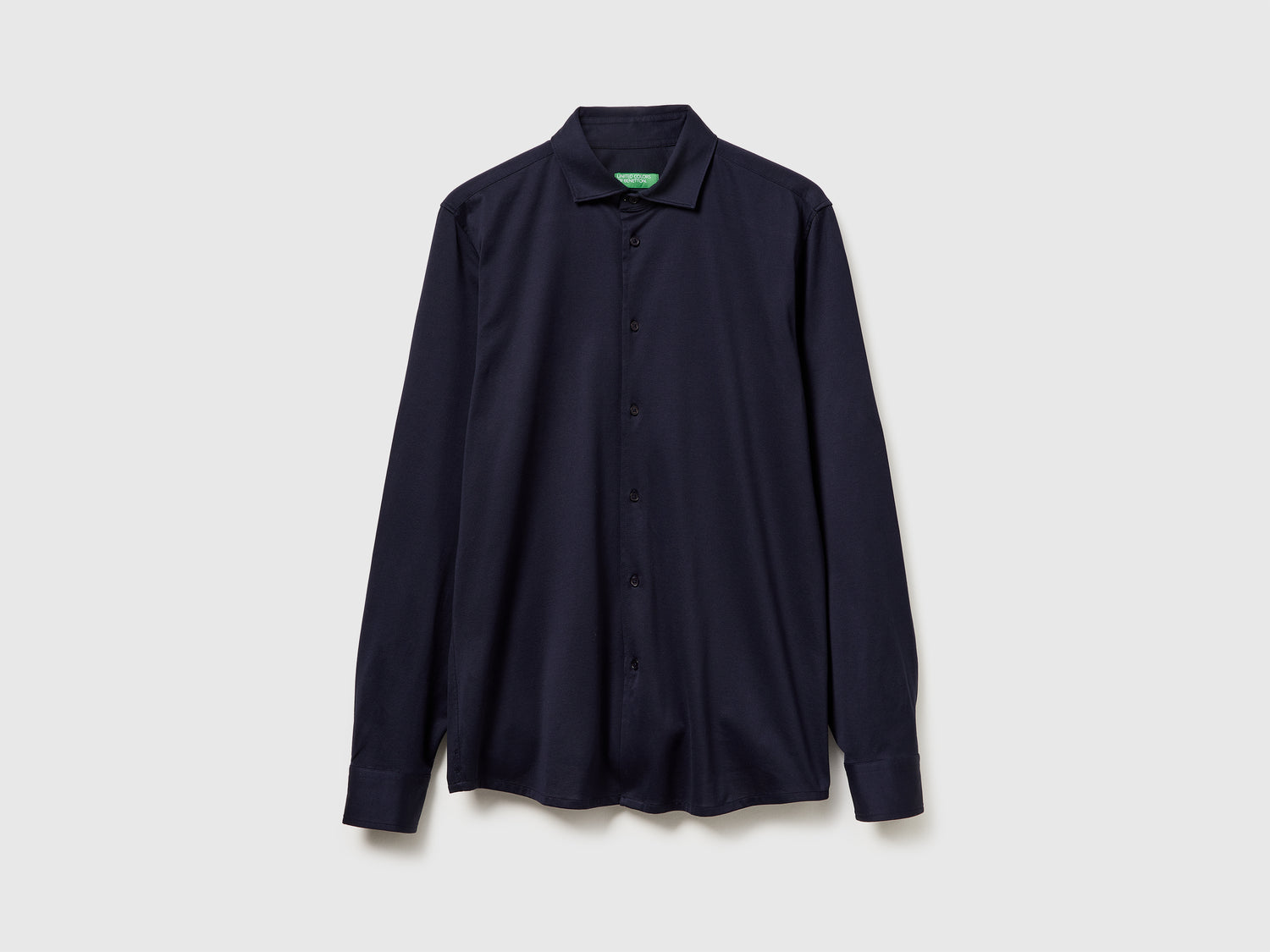 Camicia slim fit da uomo blu scuro | Benetton Outlet
