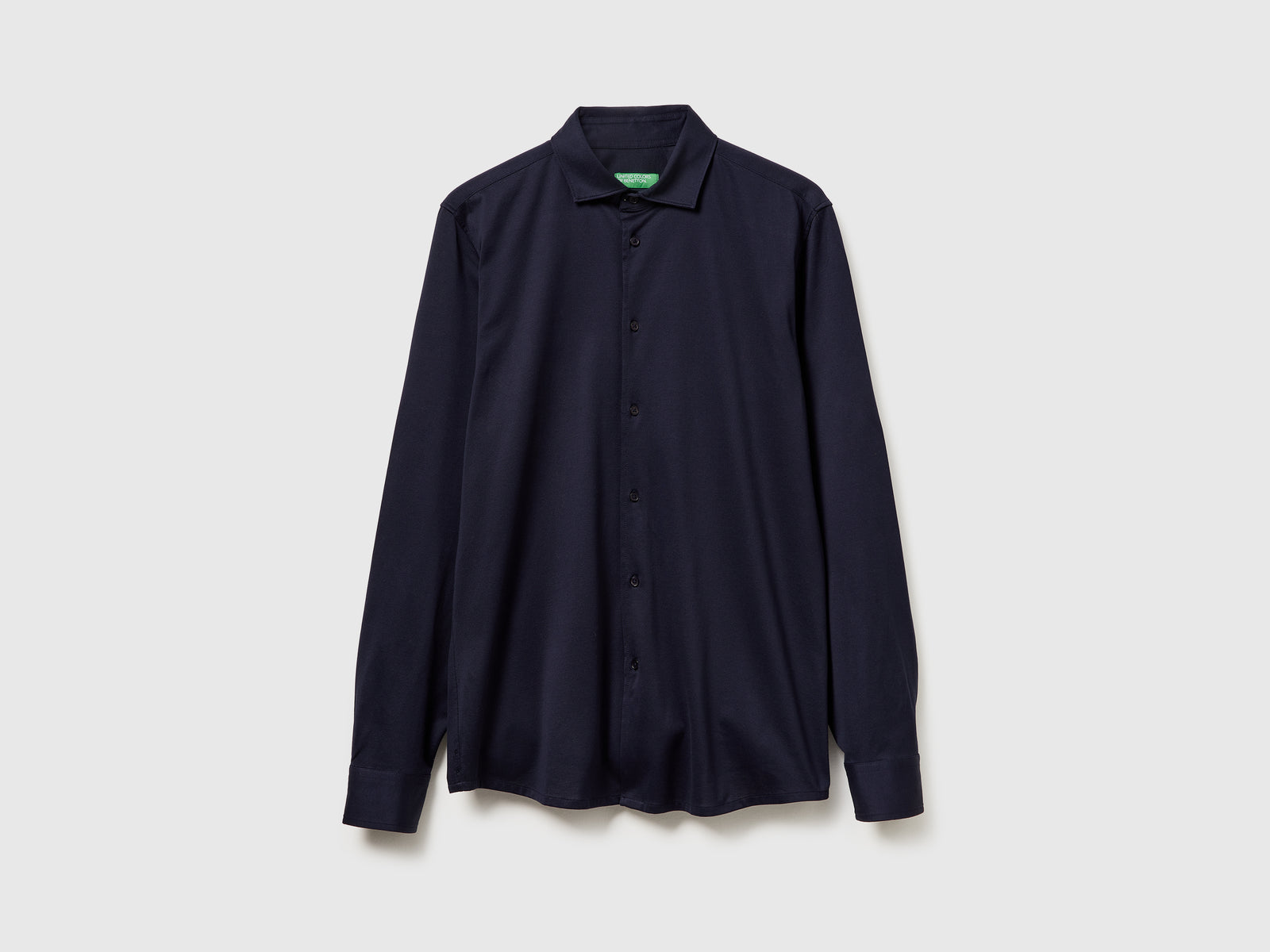 Camicia slim fit da uomo blu scuro | Benetton Outlet