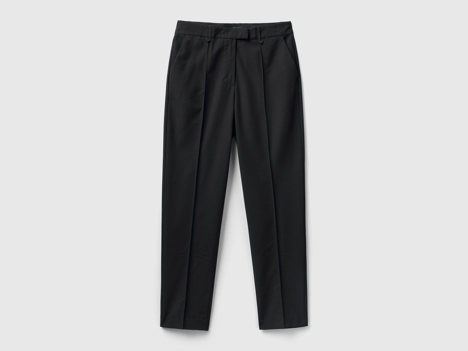 Pantaloni in misto viscosa da donna nero | Benetton Outlet