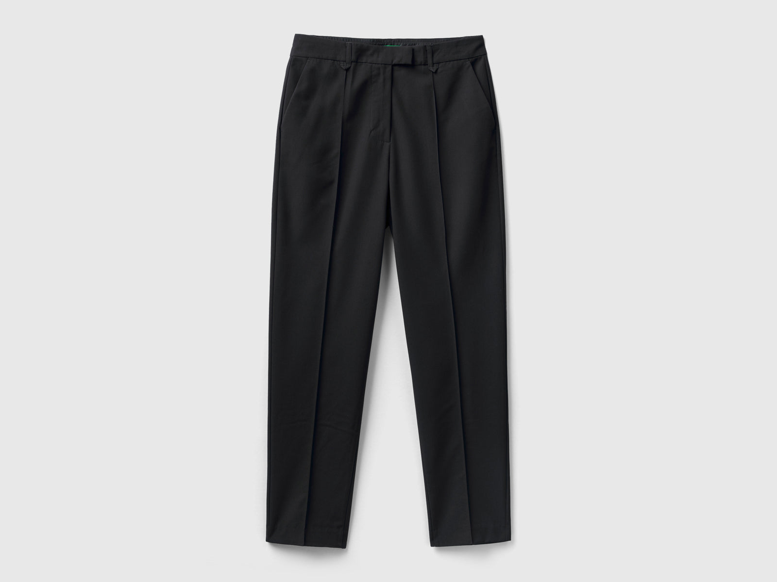 Pantaloni in misto viscosa da donna nero | Benetton Outlet
