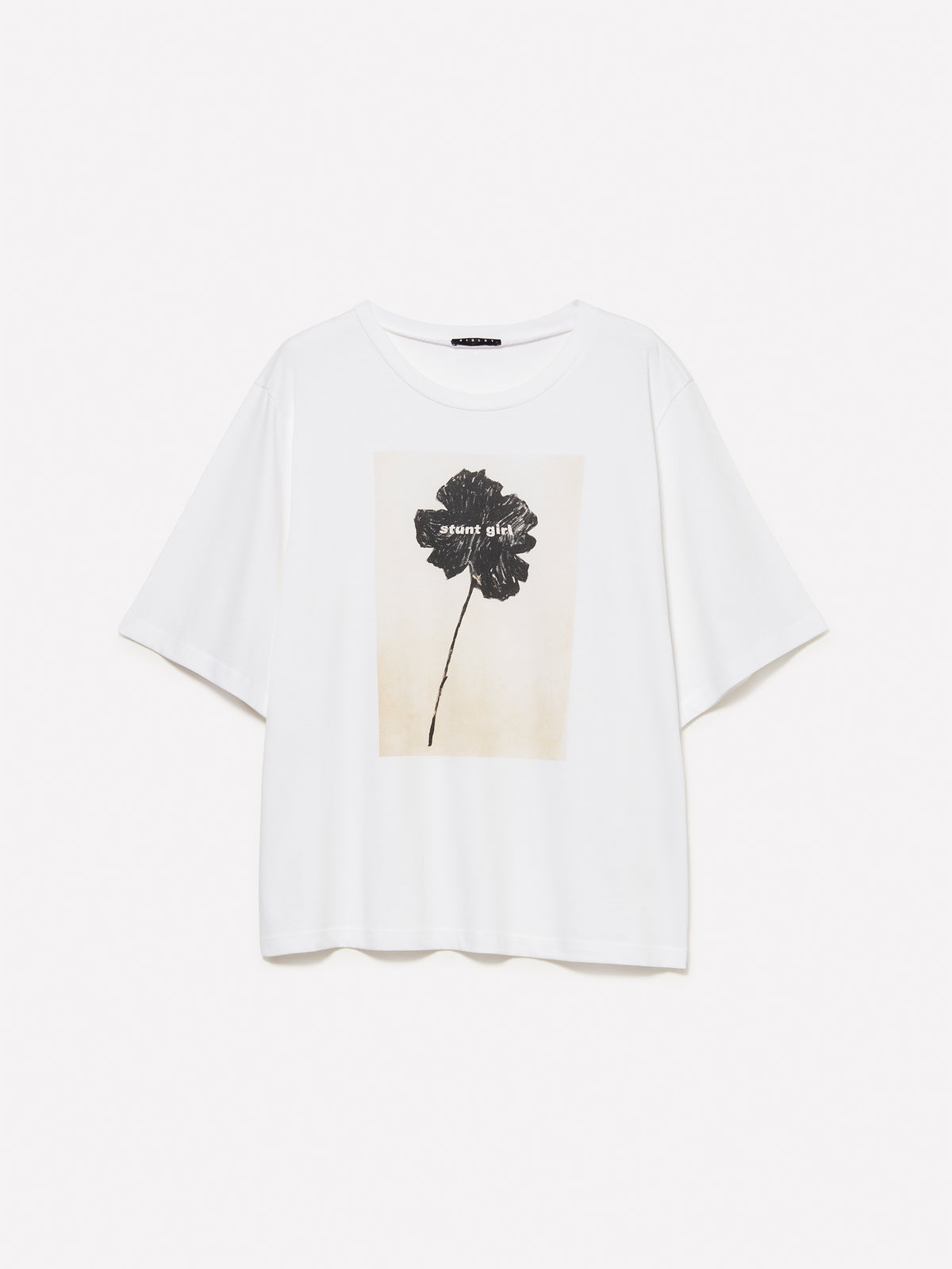 T-shirt con stampa fiore