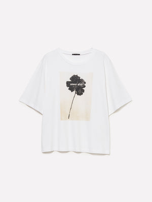 T-shirt con stampa fiore