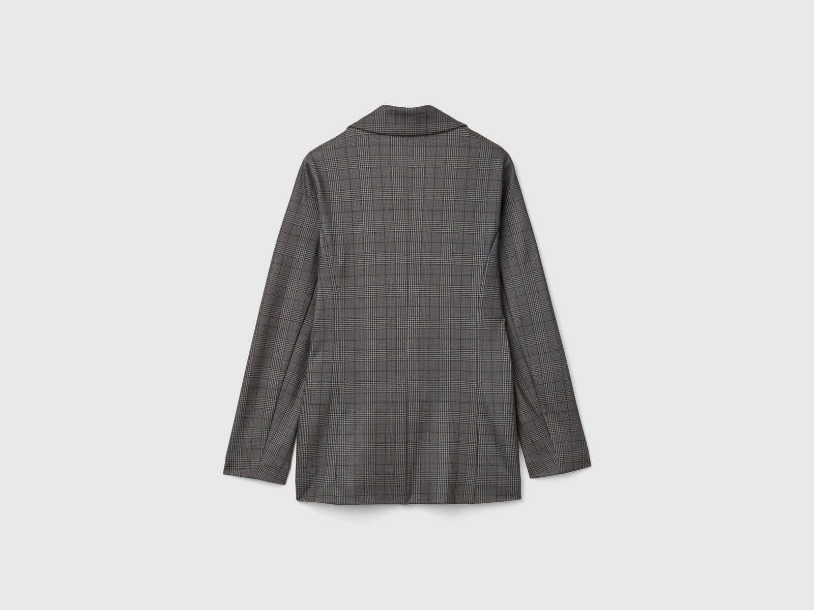 Blazer sin forro príncipe de Gales da donna grigio scuro 2 | Benetton Outlet